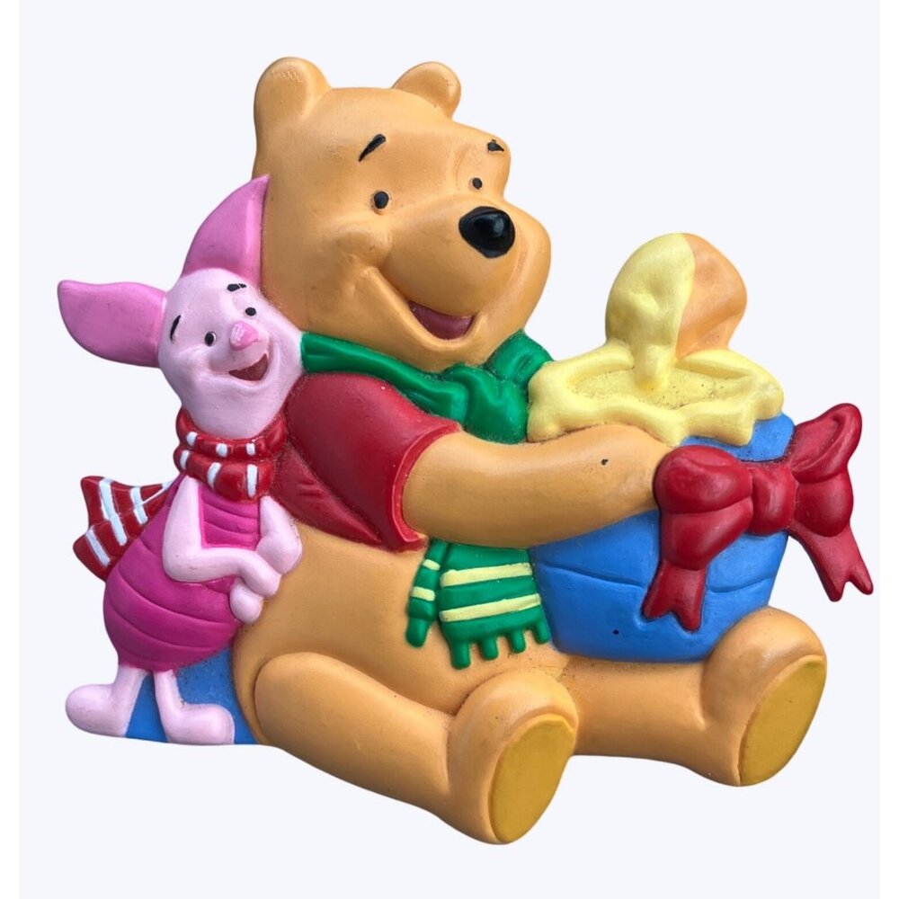 Disney Winnie The Pooh and Piglet Holiday Brooch Pin Jewelry
